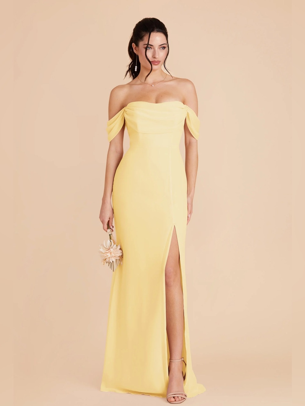 Birdy Grey Mira Convertible Chiffon Dress Formal gown– Butter yellow